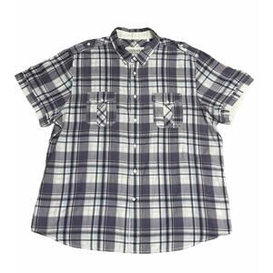 Guess Los Angeles Mens Western Style Plaid Short Sleeve Button Up Shirt size XXL